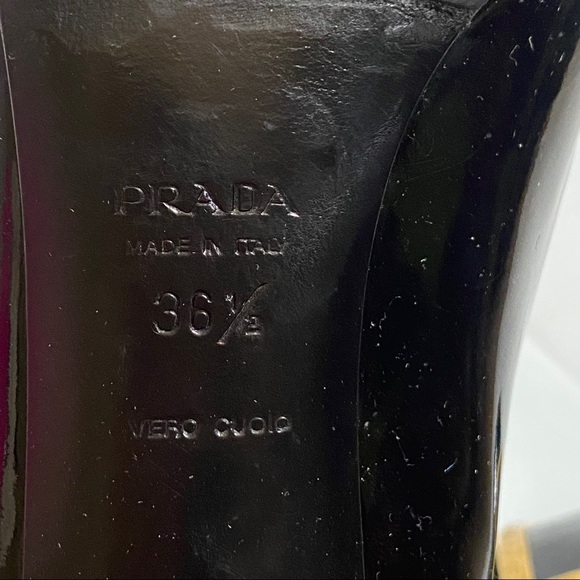 Prada black shoes sz 36.5 - Picture 6 of 8